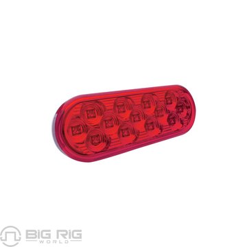 Red Stop, Turn & Tail LED Oval Mirror Light (13 Diodes) TLED-OBMR - Trux Accessories
