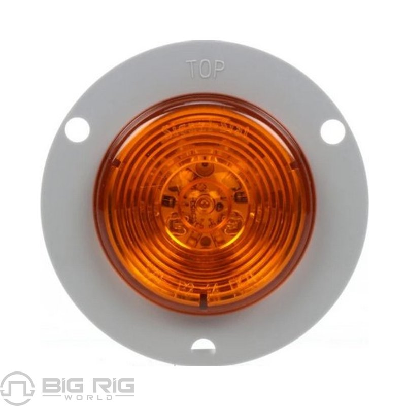 LED Signal Stat Clearance/Marker 2-inch Lamp with Int Flange, Amber 3053A - Truck Lite