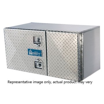 Diamond Plate Tool Box, Double Door, 24x24x48 222MTQ - Merritt Equipment