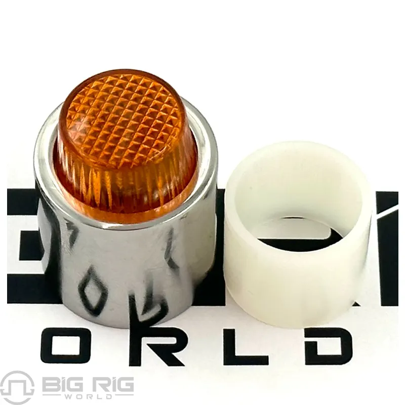 Fine Thread SS Lens Cap/Spacer/Amber Lens 1300 - Bores Manufacturing
