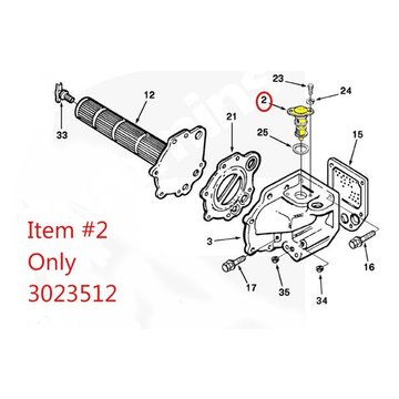Bypass Valve - Lubricating Oil Cooler 3023512 - Cummins