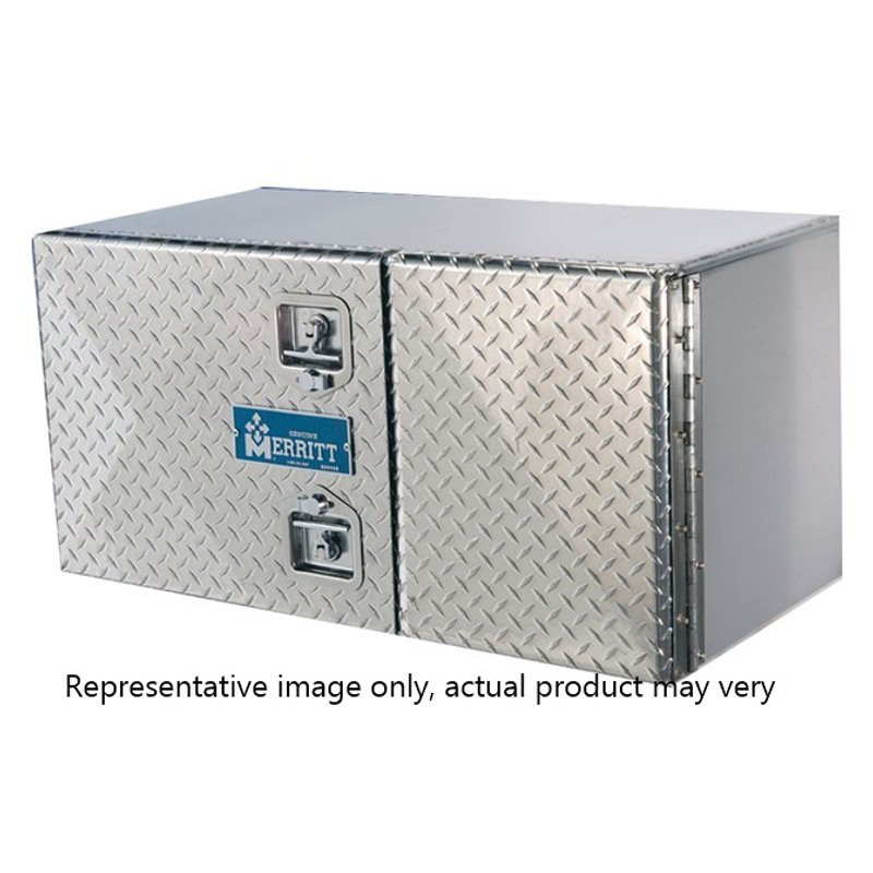 Diamond Plate Tool Box, Double Door, 24x24x48 222MTQ - Merritt Equipment