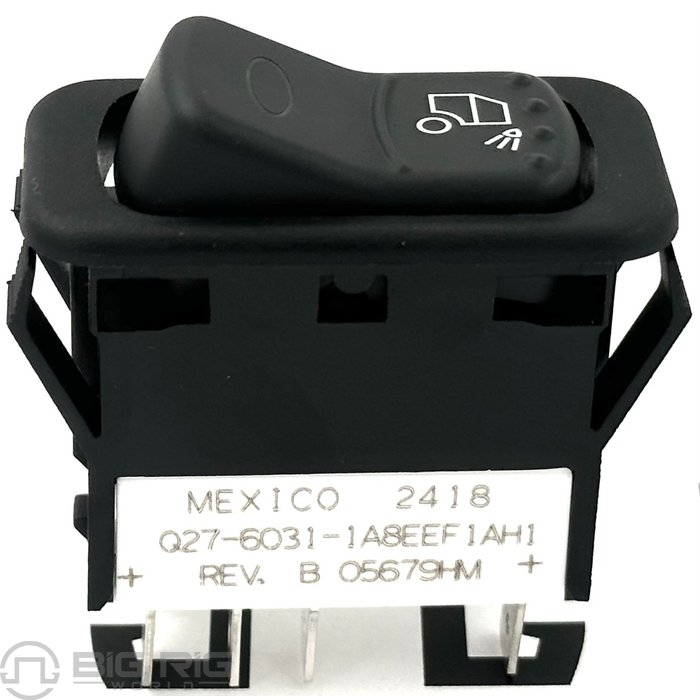 Peterbilt Loadlight Single Pole Rocker Switch with LEDs Q27-60311A8EEF1AH1 - Peterbilt