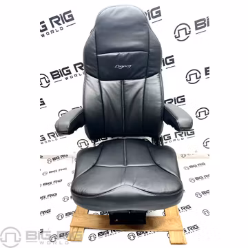 Legacy Silver Seat (Black Leather) w/ Armrests 188900MW61 - Seats Inc.