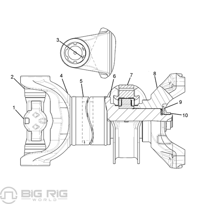 Driveshaft Assembly 25RHC024B493 - Meritor