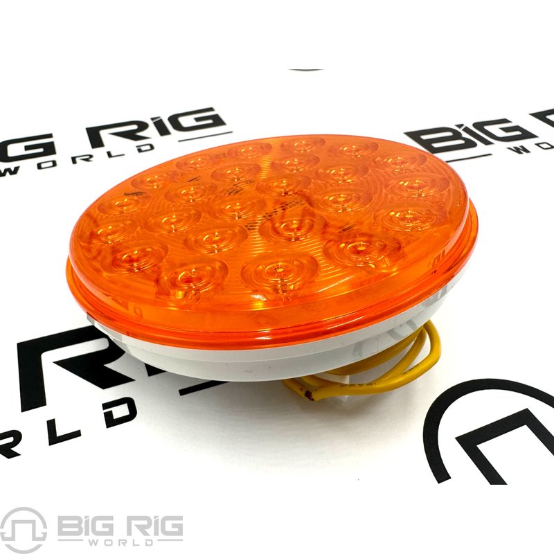 Round 4 In. Amber LED Warning Light - 8 Selectable Patterns M42701Y - Maxxima