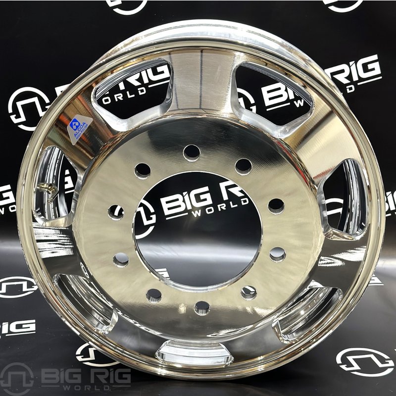 Kenworth OEM Stylized Wheel - 24.5 x 8.25 - 7 Hole - High Polish Both Sides 98U687 - Alcoa