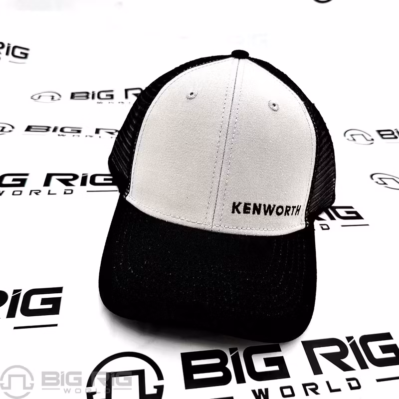 Kenworth Wordmark Two Tone Mesh Cap Grey/Black 1457469-00 - Kenworth
