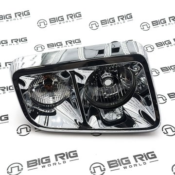 Headlamp, Chrome Bezel, RH A06-88572-009 - Freightliner