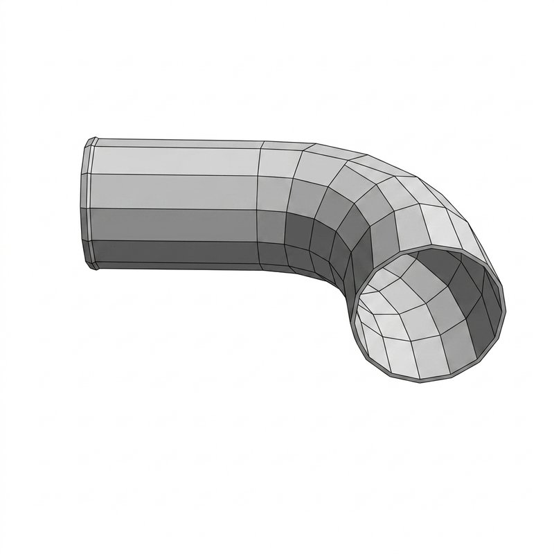 Air Intake Pipe (5-1/2 In. x 45 Degree) D66-6258330088250C - Paccar