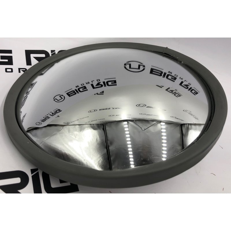 Convex Mirror - 8 1/2 In. Semi-Bubble, Stainless Steel 10851 - Cham-cal Engineering