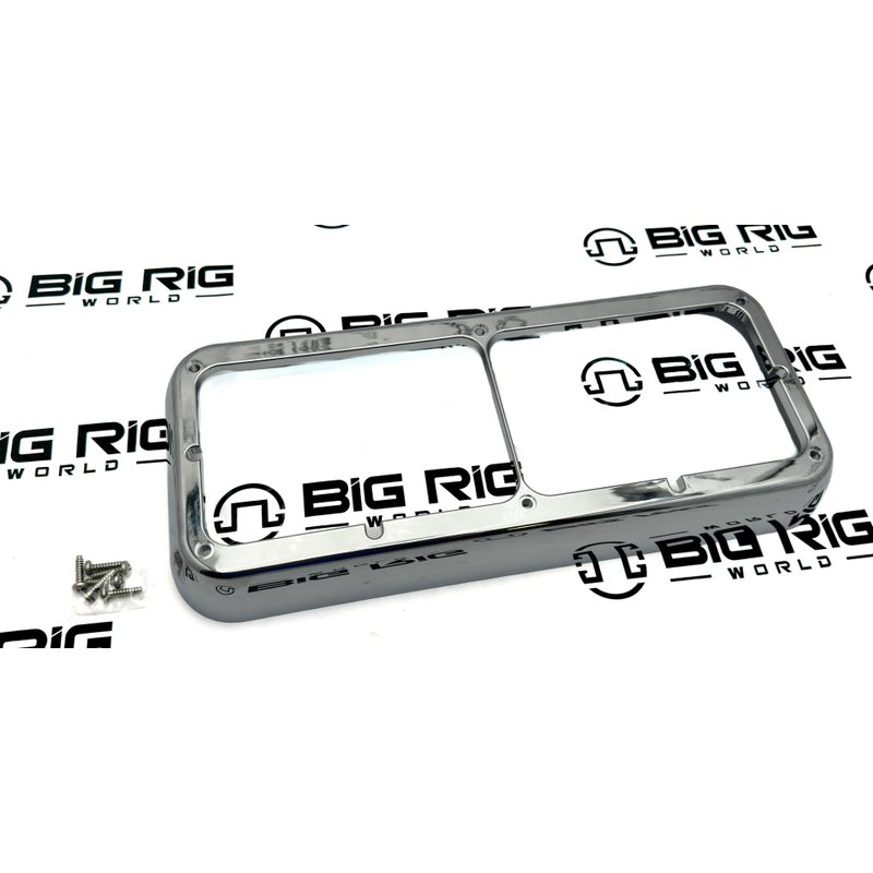 Dual Small Rectangular Chrome Bezel with Screws 3-2048-3-PAT - Patriom