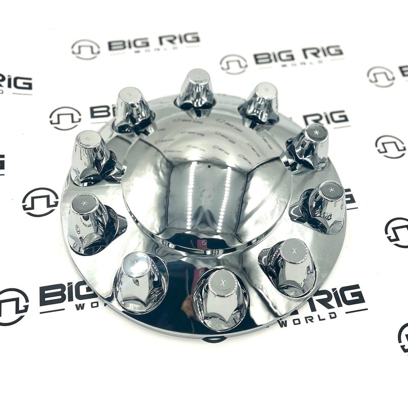 Chrome Dome Front Axle Cover W/ 33mm Nut Covers - Thread-On 10257 - United Pacific