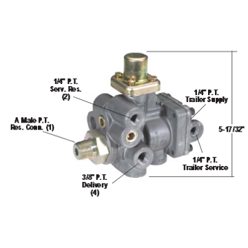 SR-2 Trailer Spring Brake Valve K033217 - Bendix
