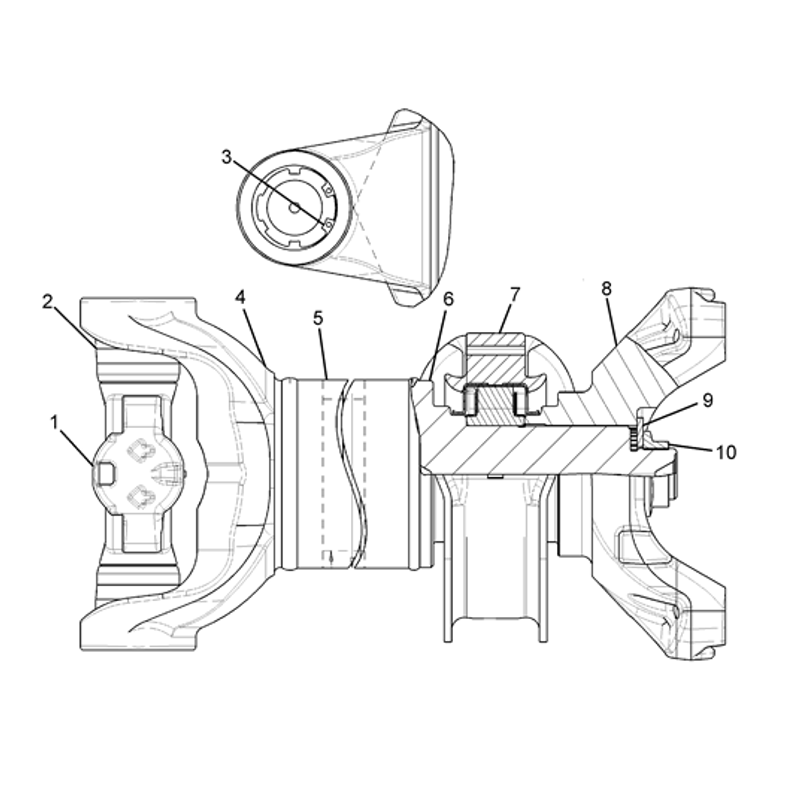 Driveshaft Assembly 25RHC024B493 - Meritor