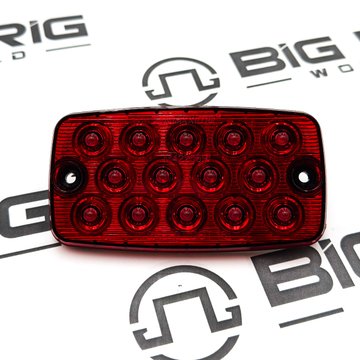 Surface Mount Low Profile 0.4 In. Ultra Thin LED Light - Red Stop/Tail/Turn M42206R - Maxxima