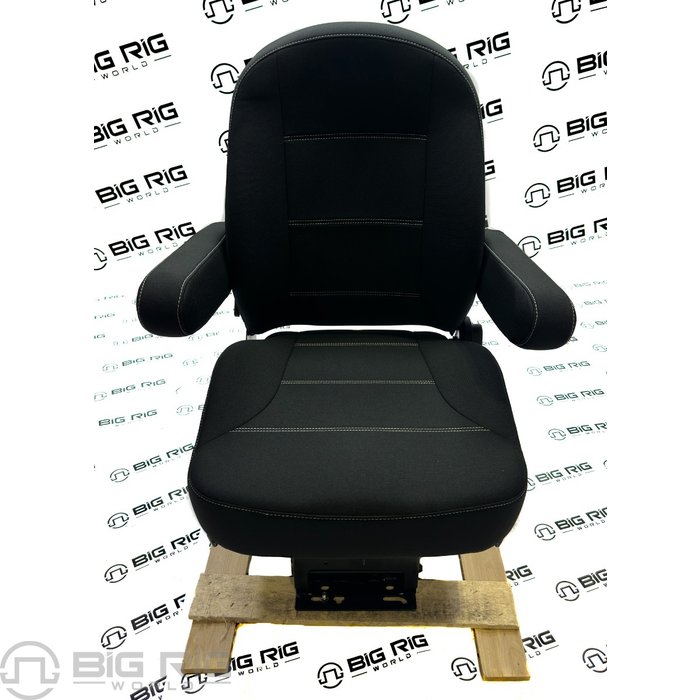 Heritage Silver Seat (Black Cloth) Mid-Back w/ Armrests 189802FA631 - Seats Inc.
