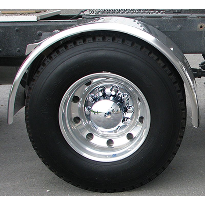 80 In. Smooth Single Axle Fender w/ Rolled Edge - 14 Ga. TFEN-S12 - Trux Accessories