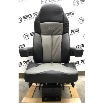 Legacy Silver Seat Two Tone (Black and Gray Leather) w/ Arms 188121MW1165 - Seats Inc.
