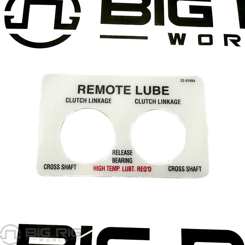 Decal - Remote Lube 22-01684 - Paccar