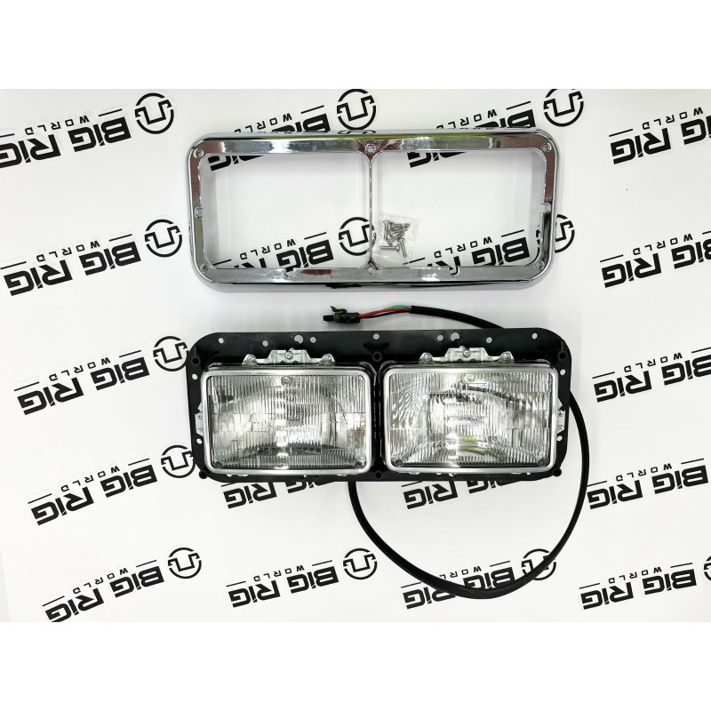 Aftermarket Kenworth Dual Headlight Assembly Rectangular Standard W/Bezel RH 499-411076I - Jones Performance
