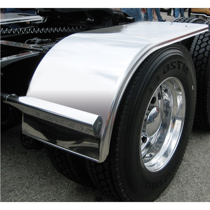 66 In. Smooth Half Fender w/ Rolled Edge & Flange (31 In.-35 In.) - 16 Ga. TFEN-H13 - Trux Accessories
