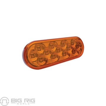 Amber Turn Signal & Marker LED Oval Mirror Light (13 Diodes) TLED-OBMA - Trux Accessories
