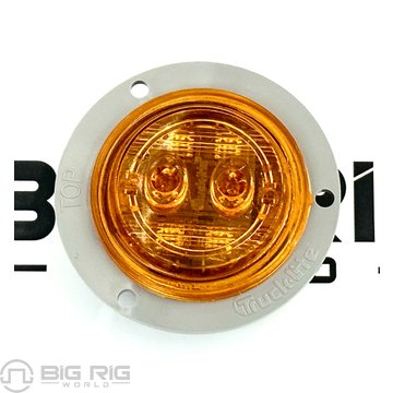 LED 30 Series Low Profile Lamp, 6 Diode, Fit-N-Forget,12v, Gray Flange, Yel 30386Y - Truck Lite