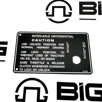 Differential Lock KB Plate  K281-2781 - Paccar