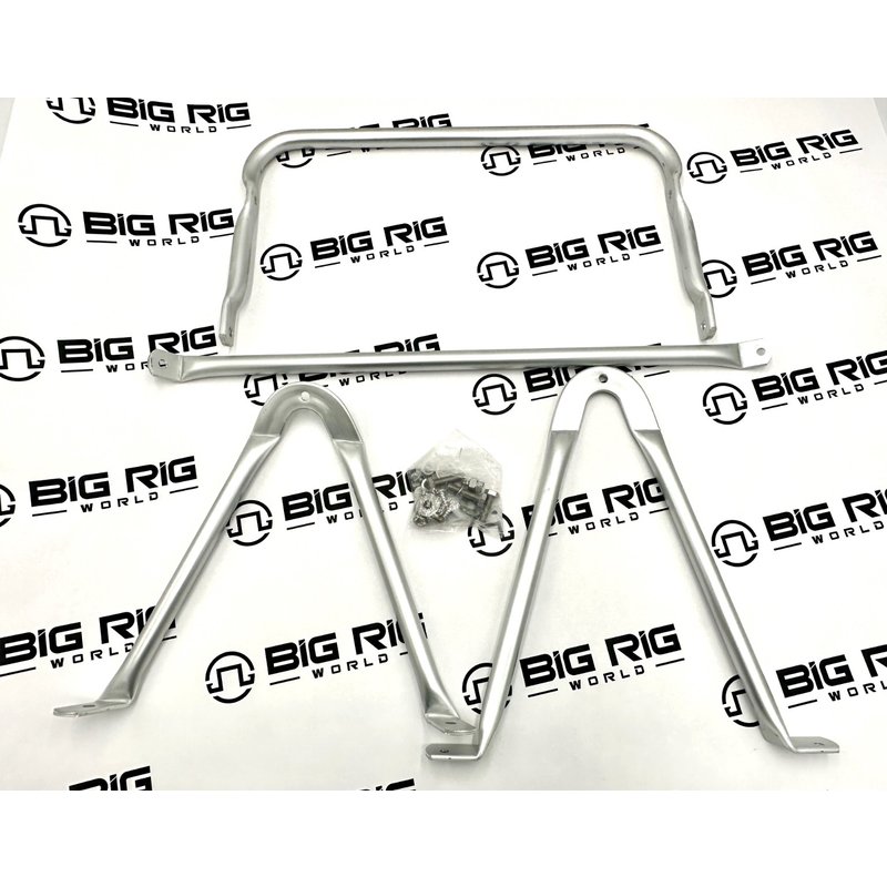 23 x 22 in., Universal Side West Coast Mirror Bracket, Silver Aluminum Yoke, Kit 97695 - Truck Lite