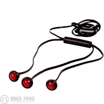 Clearance, Marker Light 3 Unit Harness W/3 3/4 In Round Lights M09300R-3 - Maxxima