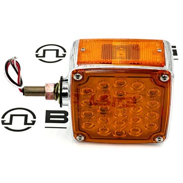 Signal- Stat LED Square Ped,RH Red/Amber 2756 - Truck Lite
