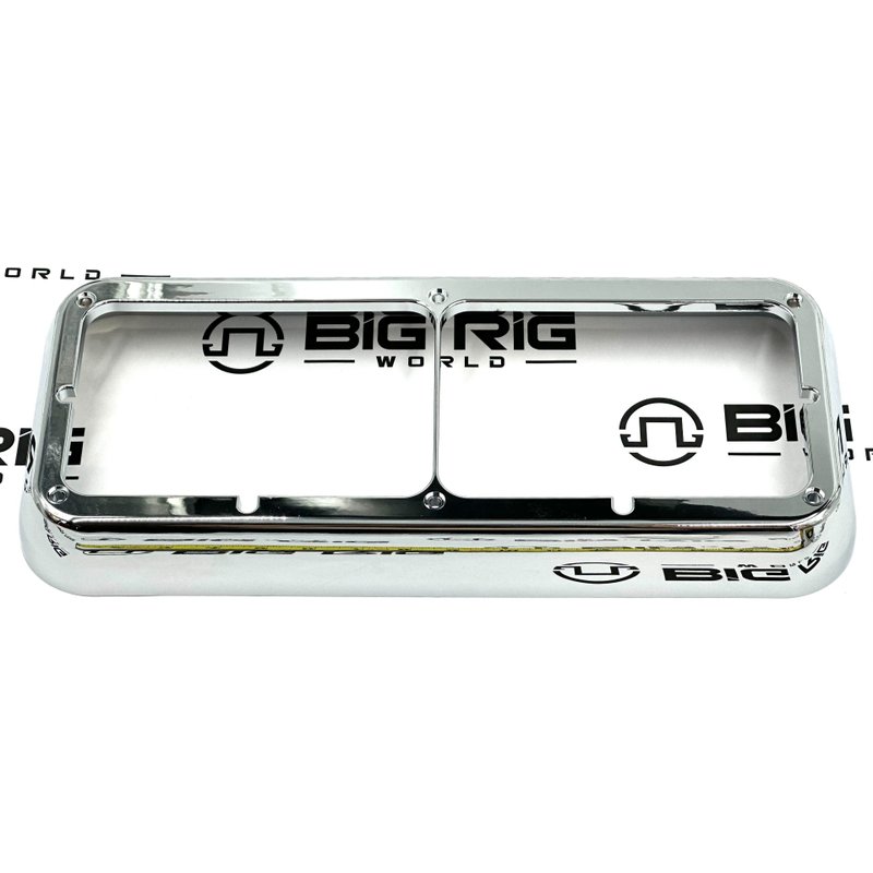 Dual Small Rectangular Chrome Bezel with Screws 3-2048-3-PAT - Patriom