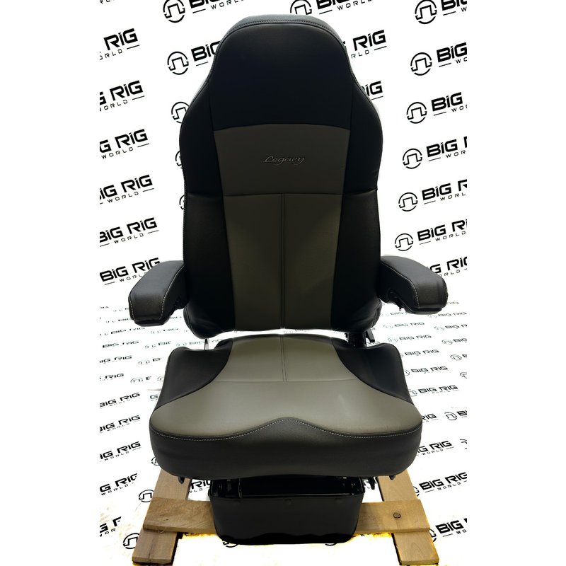 Legacy LO Seat Two Tone (Black and Gray Leather) w/ Armrests 188321MW1165 - Seats Inc.