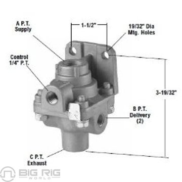 LQ-2 Limiting And Quick Release Valve 229509 - Bendix