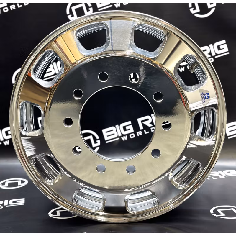 Kenworth OEM Wheel - 24.5 x 8.25 - 10 Hole - High Polished Both Sides 98U697 - Alcoa