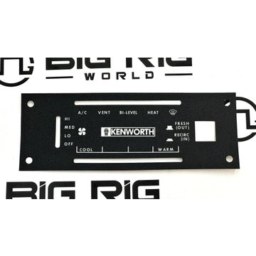 HVAC Face Plate - Decal - Information - Plastic UA10050 - TRP