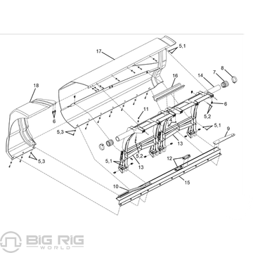 Fairing-Partial Assembly LH A33-1213-11045 - Kenworth