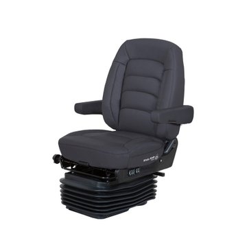 Wide Ride+Serta LoPro Suspension, Mid Back, Serta Cool Gel Foam, Black UltraLeather W/Arms 5110001-900 - Bostrom Seating