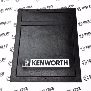 White Kenworth Heavy Duty Rubber Mudflap 24 x 30 inches PAC24X30R12BMW - Kenworth