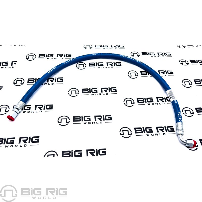 Female 90 Degree Crimped Joint Industry Council #8x40 Inch Hydraulic Hose Assembly J50-1007-08-040PT - Dynacraft