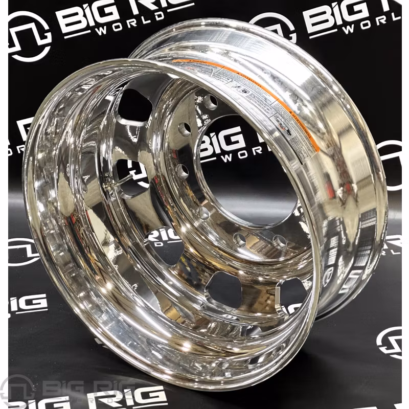 Kenworth OEM Stylized Wheel - 22.5 x 8.25 - 10 Hole - Mirror Polish Inside Only 88U692 - Alcoa