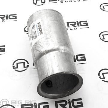 Straight Exhaust Pipe Aluminized Steel 4in-3.5 OD/FL M66-1202 - Paccar