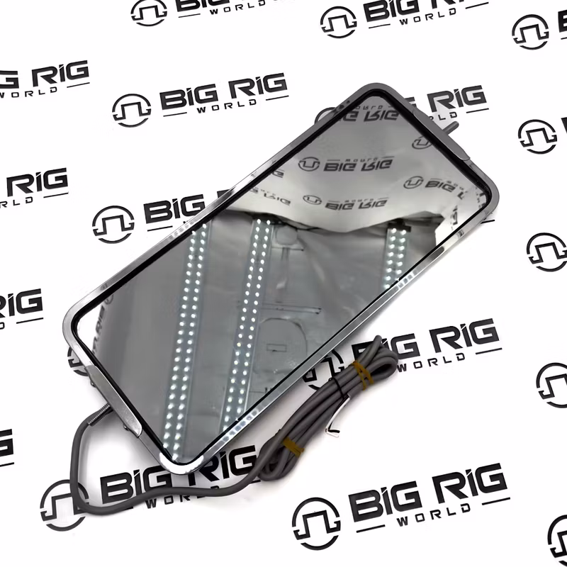 Heated 7x16 Stainless Steel West Coast Mirror - Left Side SH7161S - Paccar