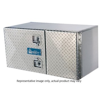 Diamond Plate Tool Box, Double Door 18x18x36 288MTQ - Merritt Equipment