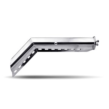 30 In. Long 45 Deg. Mud Flap Hangers 1 1/18 In. Bolt Spacing - Chrome TU-9221 - Trux Accessories