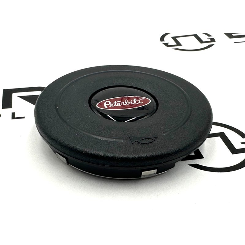 Button - Horn W/PB Black Emblem S56-6050 - Peterbilt