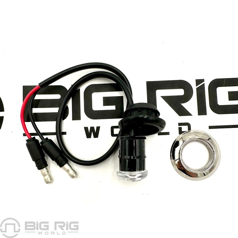 Light Kit with Bezel - 3/4-in Round Grommet Mount, Red/Clear LED - 08250RCB - RoadWorks