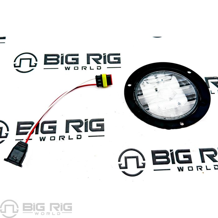 LED Super 44 Backup 6 Diode Lamp and Black Flange Kit 44182C - Truck Lite