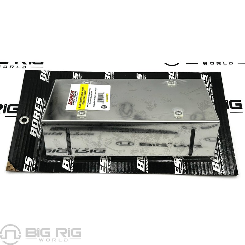 Flanged License Plate Holder One Place Boxed in 304 Stainless Steel LP11-13 - Bores Manufacturing